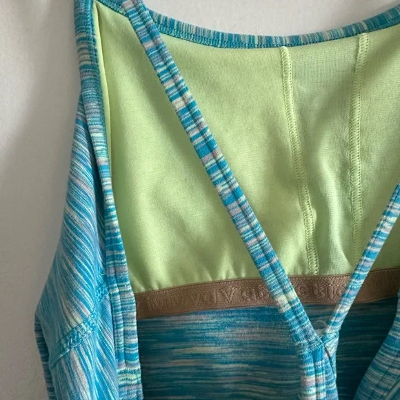 Ivivva by Lululemon Athletica Girls Space Dye Blue Y Back Shelf Bra Tank Top - Picture 4 of 6